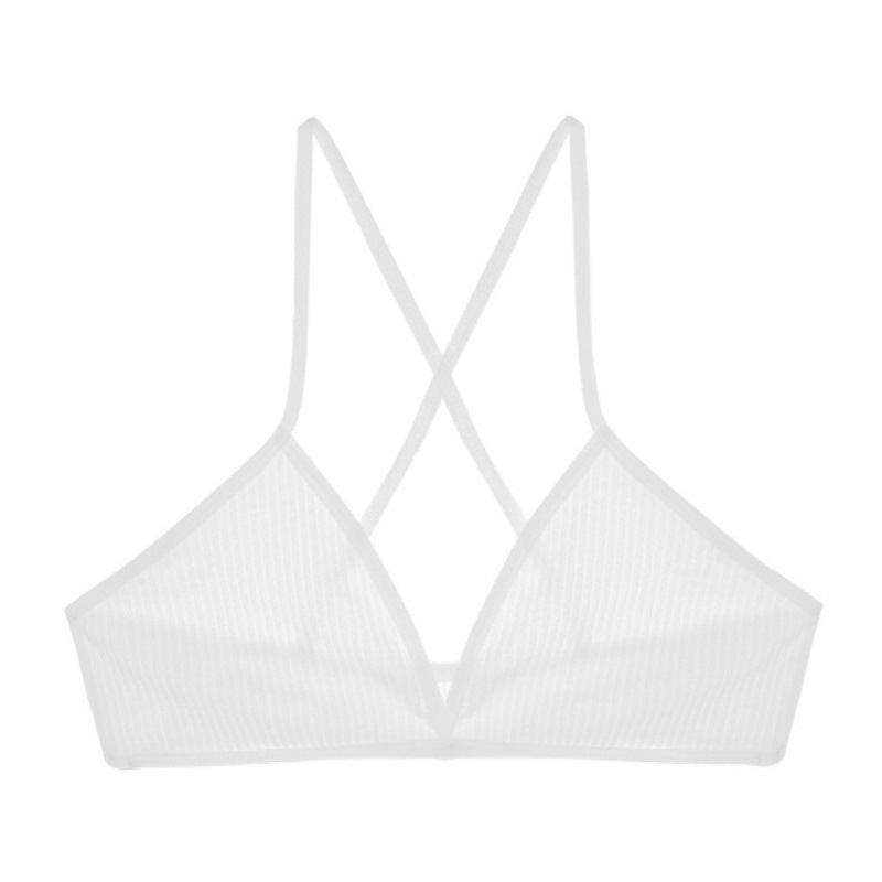 French Triangle Cup Bra Wireless Underwear Thread Beautiful Back Girl Ultra-thin Tube Top - MYLUXURY LANE ENTERPRISE