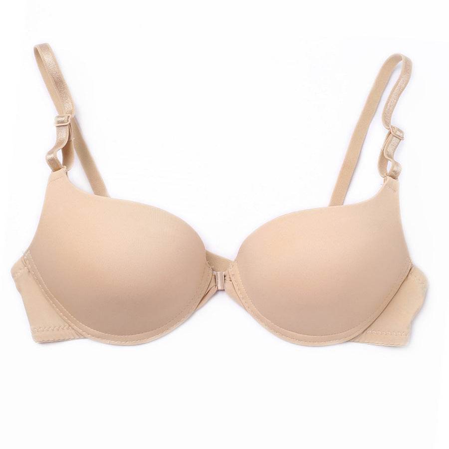 Breathable Front Closure Bra Women's One-strap Solid Color Beauty Back Bra Glossy Small Chest Seamless Underwear - MYLUXURY LANE ENTERPRISE