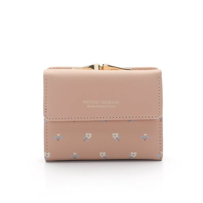 Fashion Women's PU Printed Tri-fold Clip Coin Purse - MYLUXURY LANE ENTERPRISE