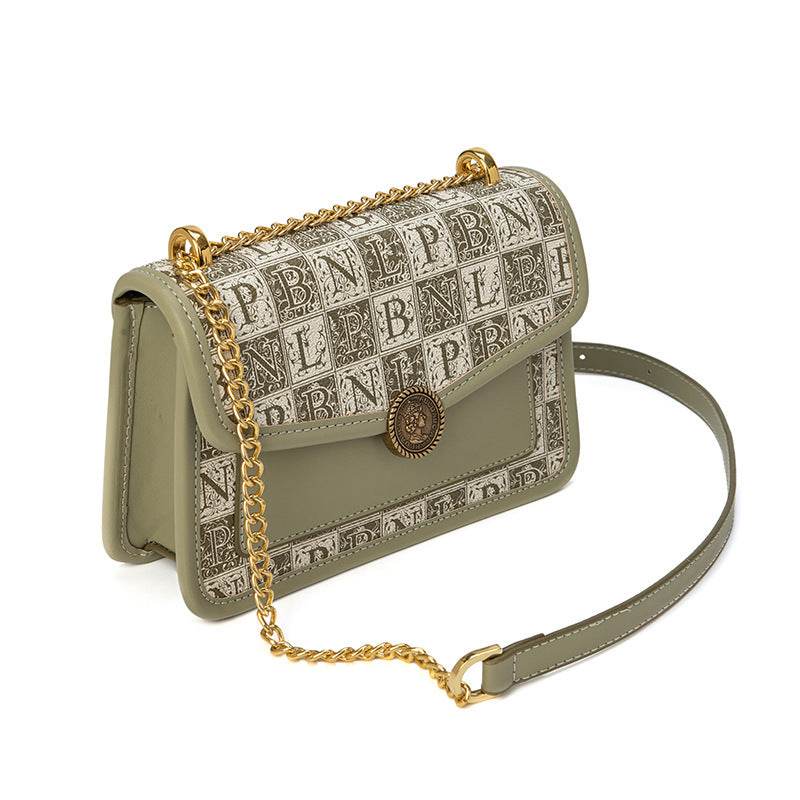 Printed Letter Fashion Chain Crossbody Bag - MYLUXURY LANE ENTERPRISE