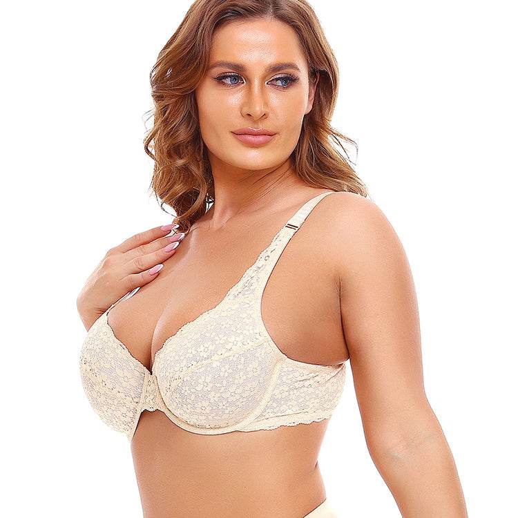 Women's Underwired Lace Jacquard Ultrabook Underwear Plus Size Bra - MYLUXURY LANE ENTERPRISE