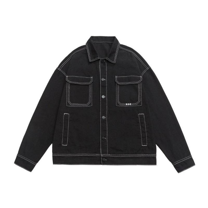 Denim Coat Men's Autumn American Simple All-matching - MYLUXURY LANE ENTERPRISE