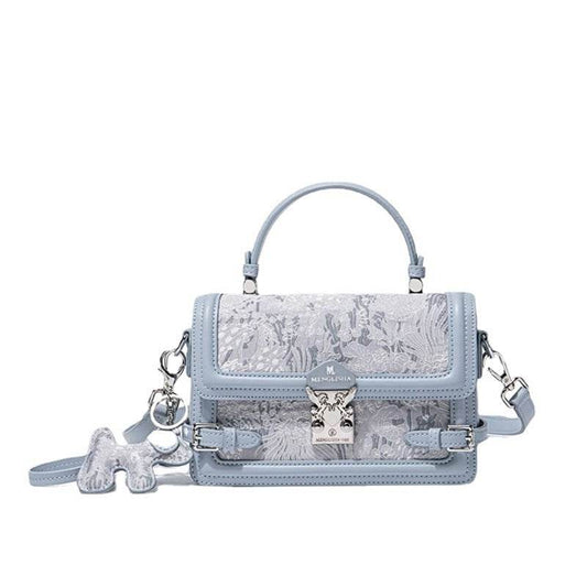 High-grade Lock Embroidered Square Versatile Fashion Shoulder Messenger Bag - MYLUXURY LANE ENTERPRISE