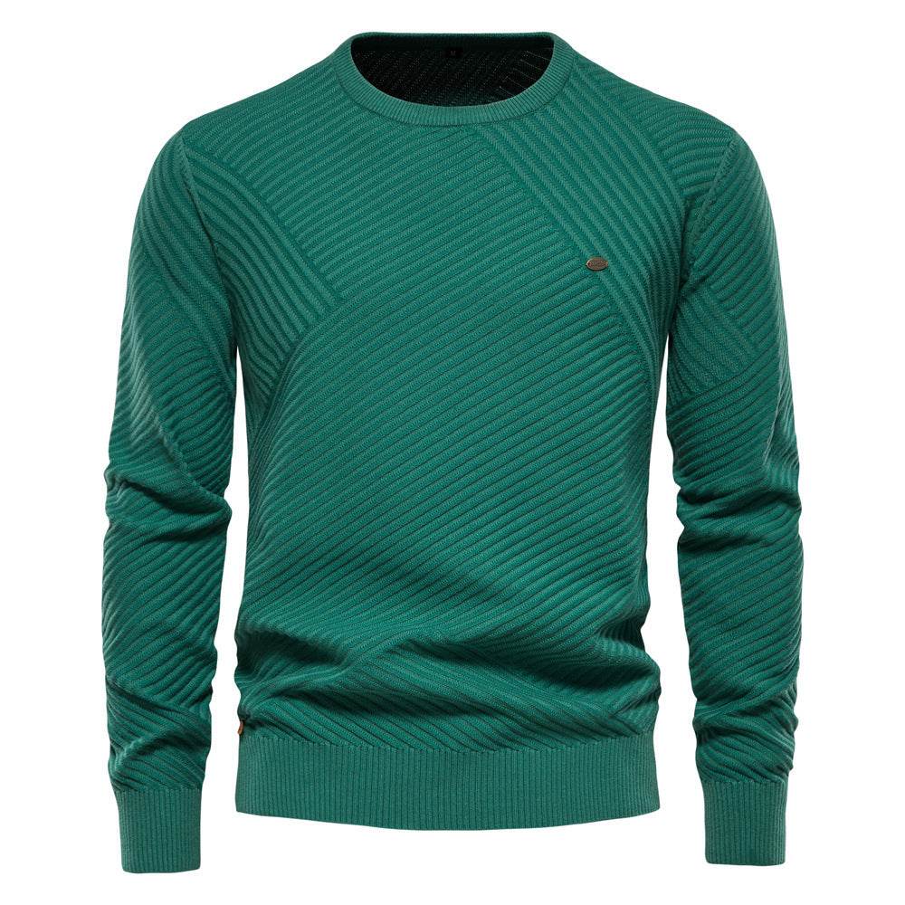 Men's Fashion Casual Round Neck Pullover Sweater - MYLUXURY LANE ENTERPRISE