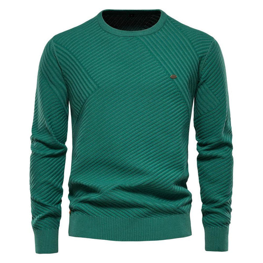 Men's Fashion Casual Round Neck Pullover Sweater - MYLUXURY LANE ENTERPRISE
