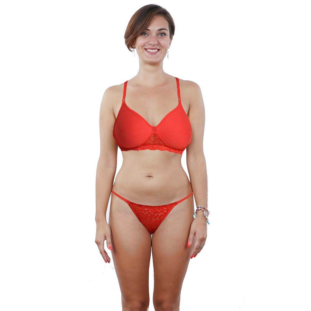 Sexy red padded bra thong set - MYLUXURY LANE ENTERPRISE