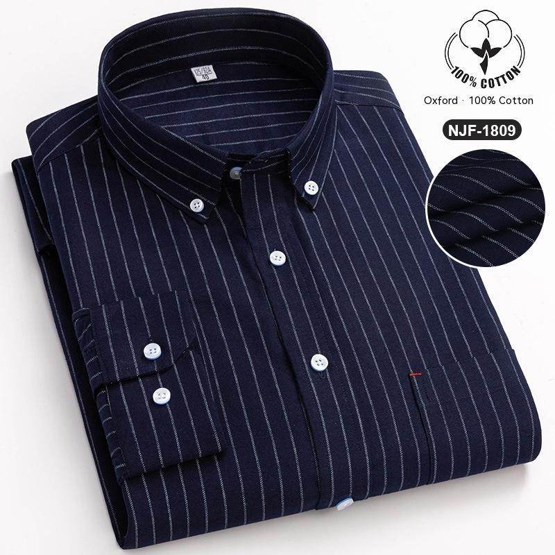 Casual Oxford Men's Full Cotton Shirt - MYLUXURY LANE ENTERPRISE