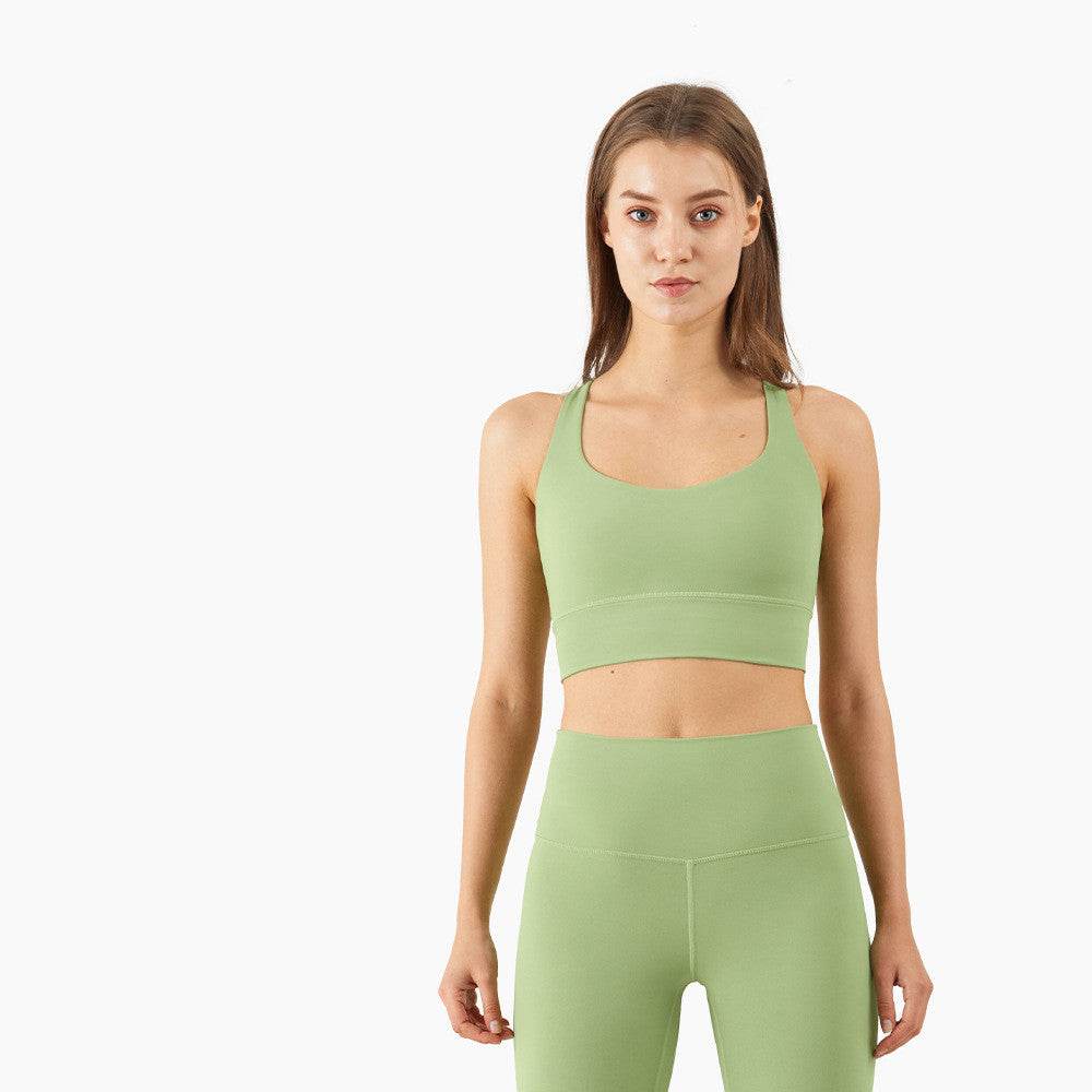 Cross Back Sports Push Up Shape Yoga Bra - MYLUXURY LANE ENTERPRISE