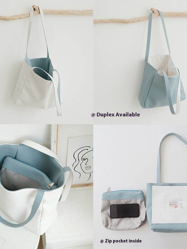 Contrast Color Double-sided Available Tote Bag - MYLUXURY LANE ENTERPRISE
