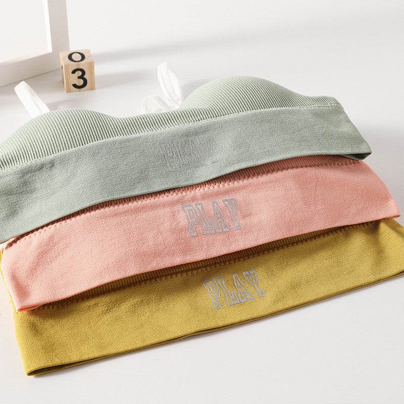 Beauty Back Thread No Steel Ring Bra Base Girl Underwear Student Vest - MYLUXURY LANE ENTERPRISE