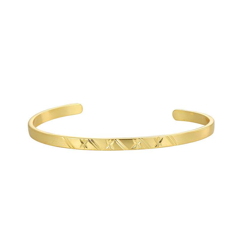Carven Design Pattern Bracelet Simple Personalized All-match Cold Style - MYLUXURY LANE ENTERPRISE