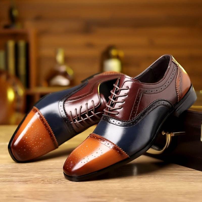 Plus Size Men's Business Formal British Pointed Leather Shoes - MYLUXURY LANE ENTERPRISE