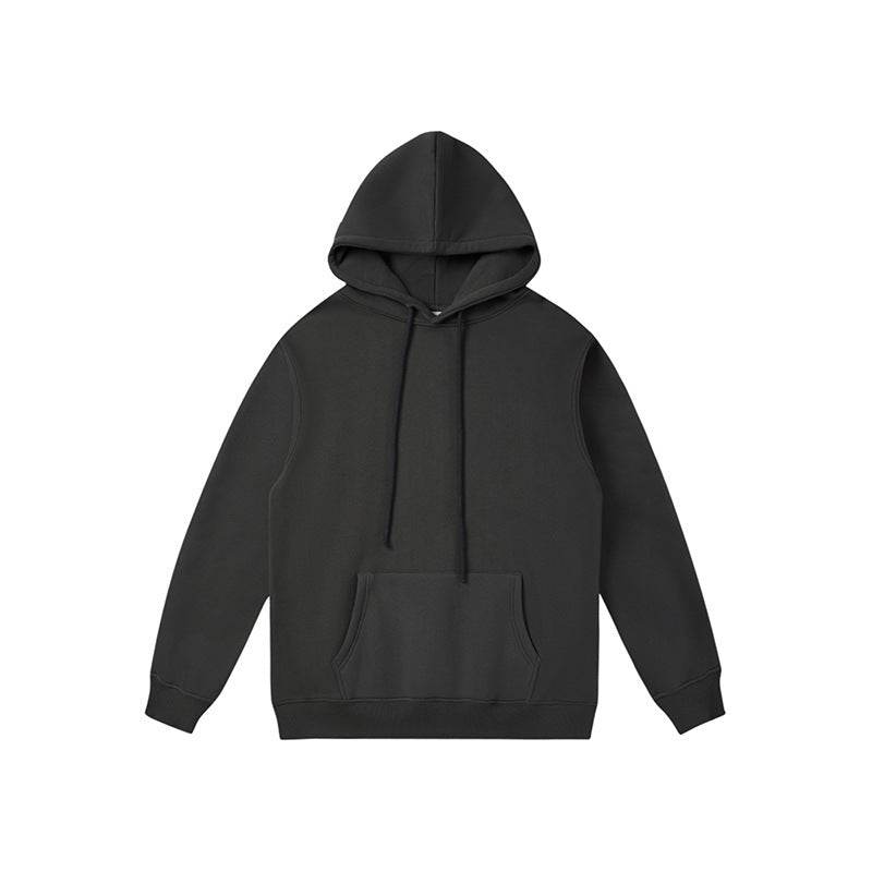 Autumn And Winter Fleece-lined Thick Hooded Solid Color Hoodie Shorts - MYLUXURY LANE ENTERPRISE