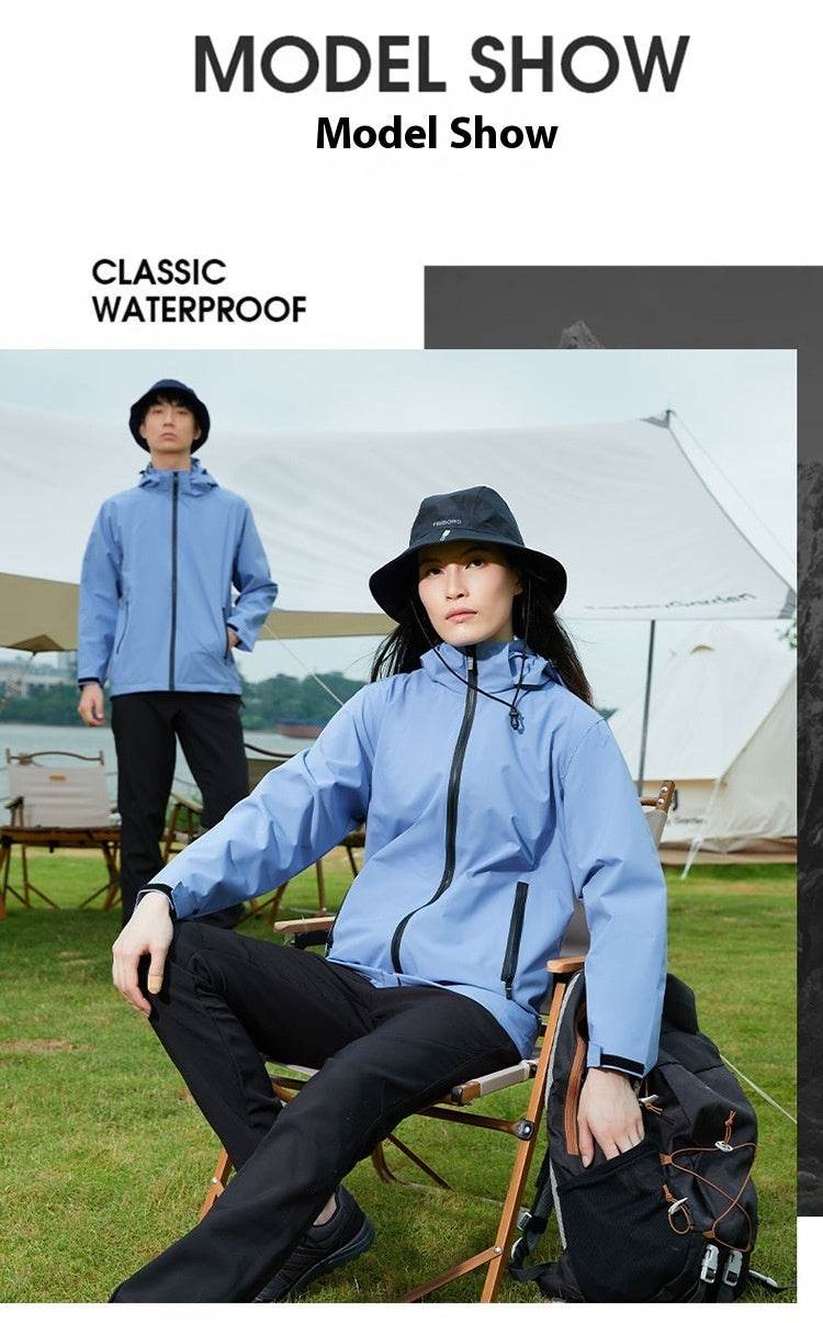 Single Layer Shell Jacket Outdoor Sports Waterproof Windproof Jacket - MYLUXURY LANE ENTERPRISE