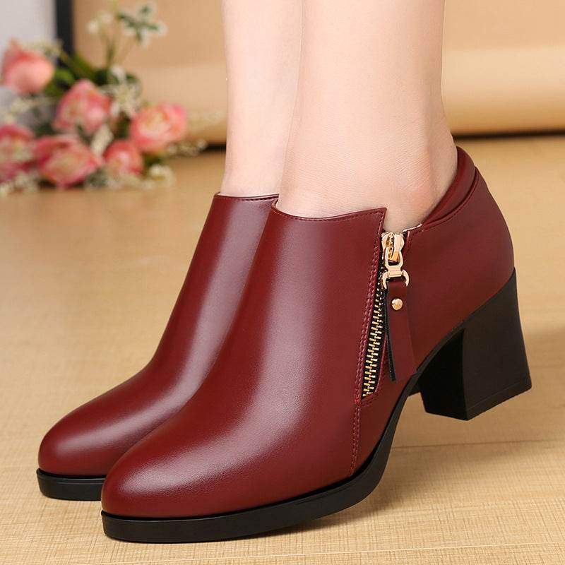 Fashion Personality Autumn Soft Leather Ladies Shoes - MYLUXURY LANE ENTERPRISE