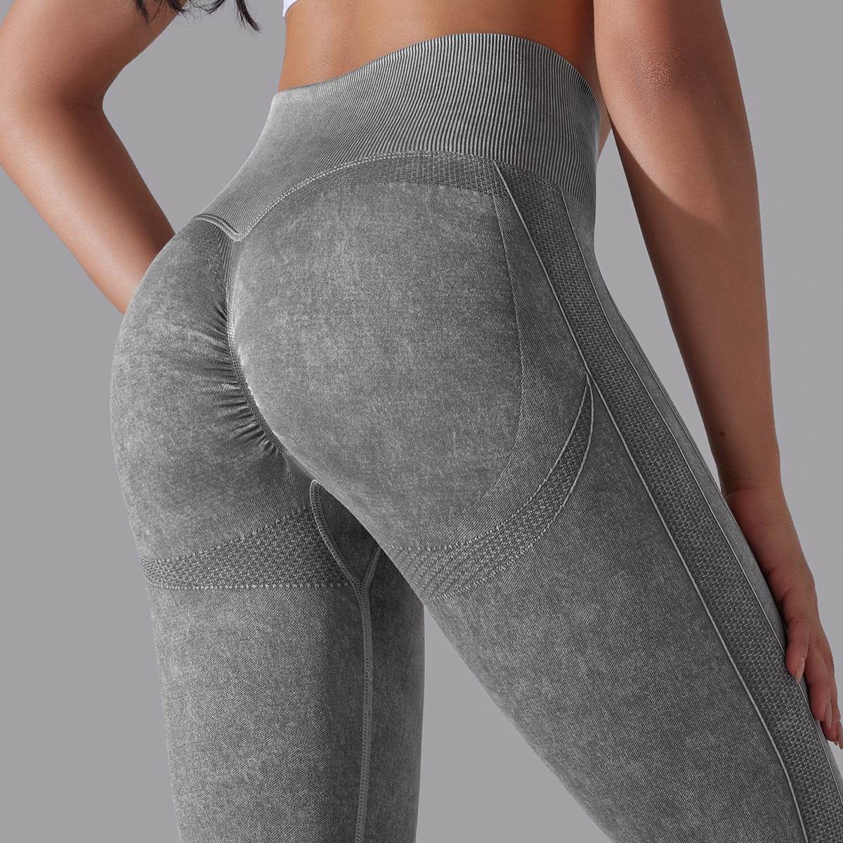 Knitted Seamless Yoga Pants Running Sports Fitness High Waist Butt Lifting Leggings Womens Clothing - MYLUXURY LANE ENTERPRISE