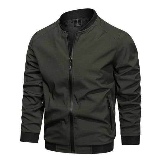 Casual Fashion Slim Men's Solid Color Stand Collar Coat - MYLUXURY LANE ENTERPRISE