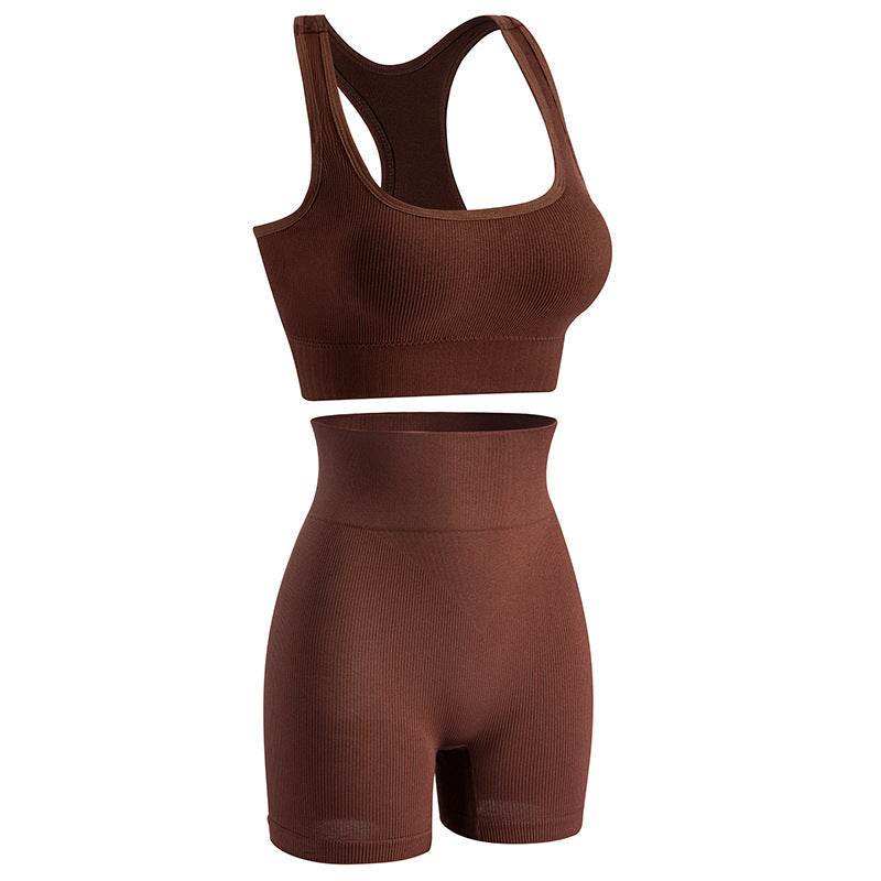 Women's Wireless Sports Yoga Bra And Shorts Suit - MYLUXURY LANE ENTERPRISE