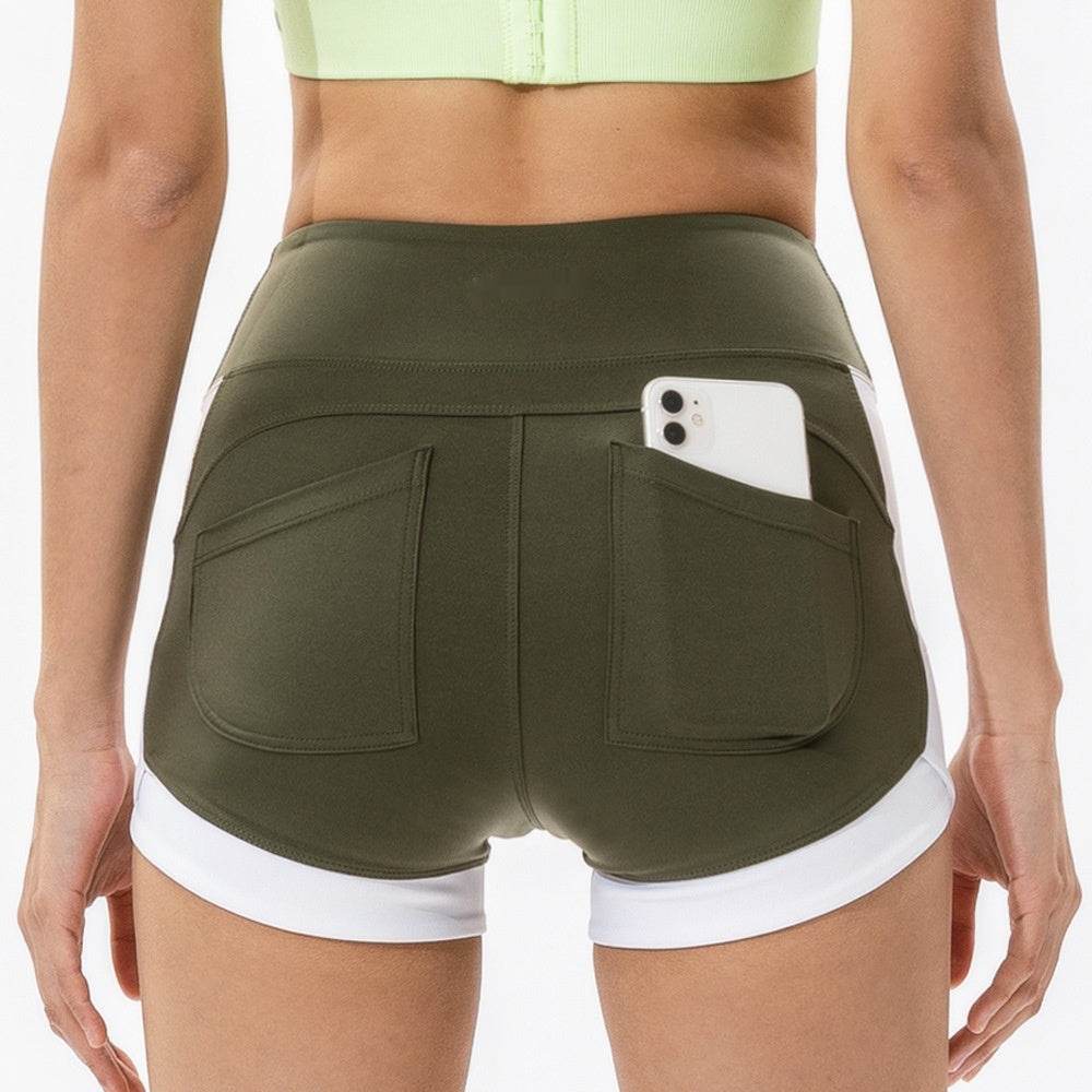 Sports And Fitness High Waisted Hip Lifting Quick Drying Shorts - MYLUXURY LANE ENTERPRISE