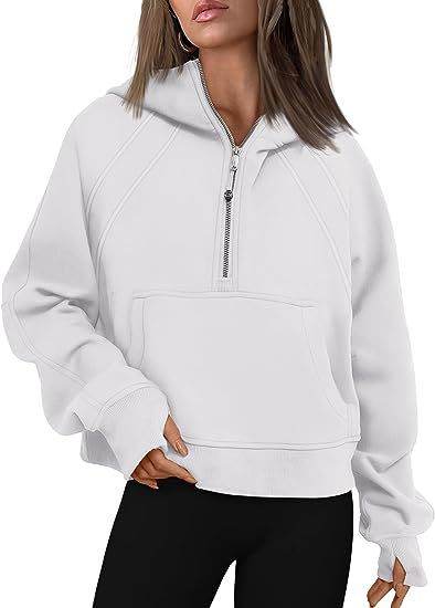 Zipper Hoodies Sweatshirts With Pocket Loose Sport Tops Long Sleeve Pullover Sweaters Winter Fall Outfits Women Clothing - MYLUXURY LANE ENTERPRISE