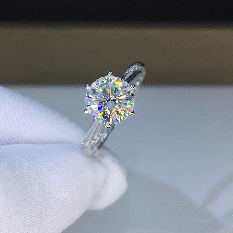 Moissanite White D Color High Clarity Ring - MYLUXURY LANE ENTERPRISE