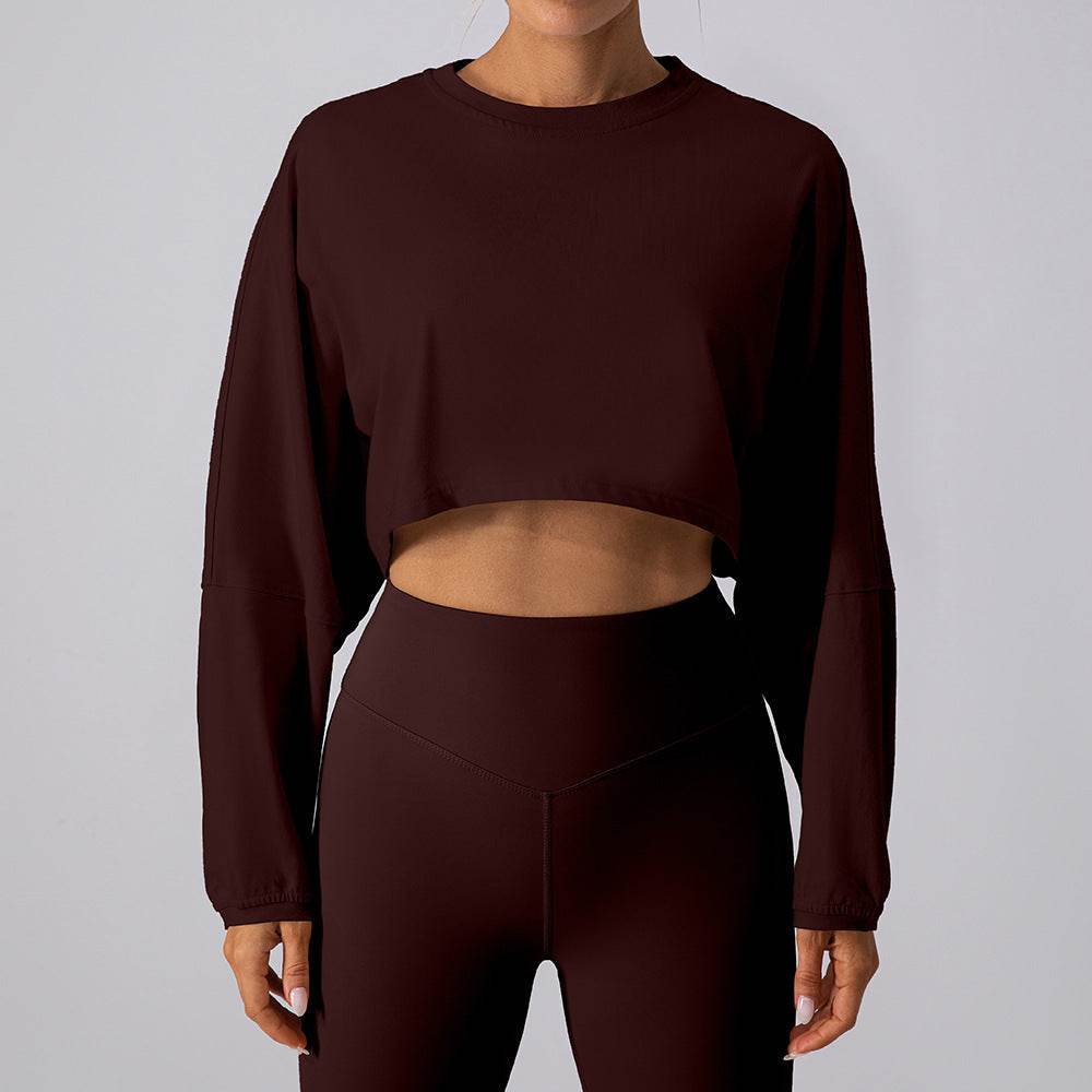 Women's Short Sports Round Neck Sweater T-shirt - MYLUXURY LANE ENTERPRISE