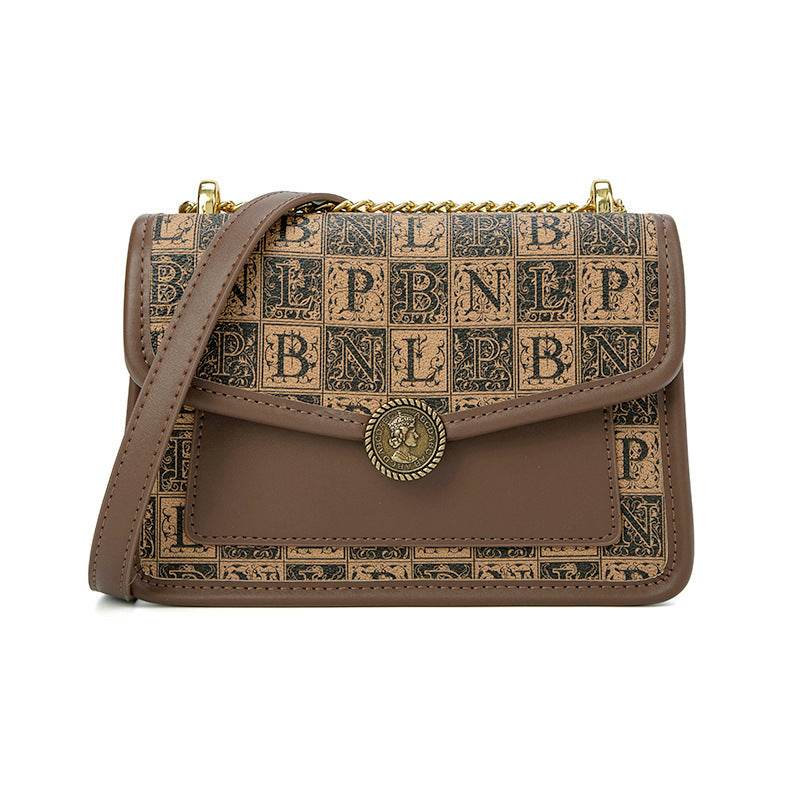 Printed Letter Fashion Chain Crossbody Bag - MYLUXURY LANE ENTERPRISE