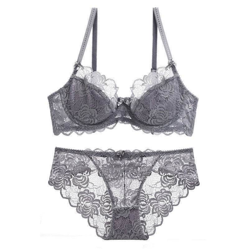 Sexy Plus Size Underwear Women's Ultra-thin Transparent Breathable Lace Bra - MYLUXURY LANE ENTERPRISE