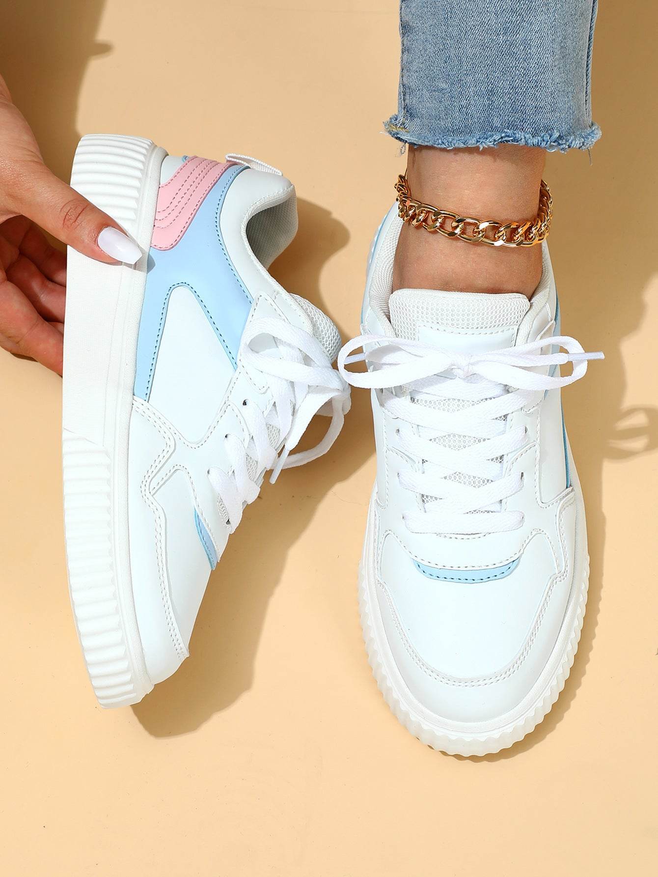 Platform Fashion Lace-up Casual Sneaker Soft Bottom Comfortable - MYLUXURY LANE ENTERPRISE