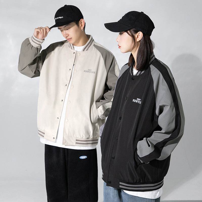Contrast Color Design Baseball Jacket Trend - MYLUXURY LANE ENTERPRISE