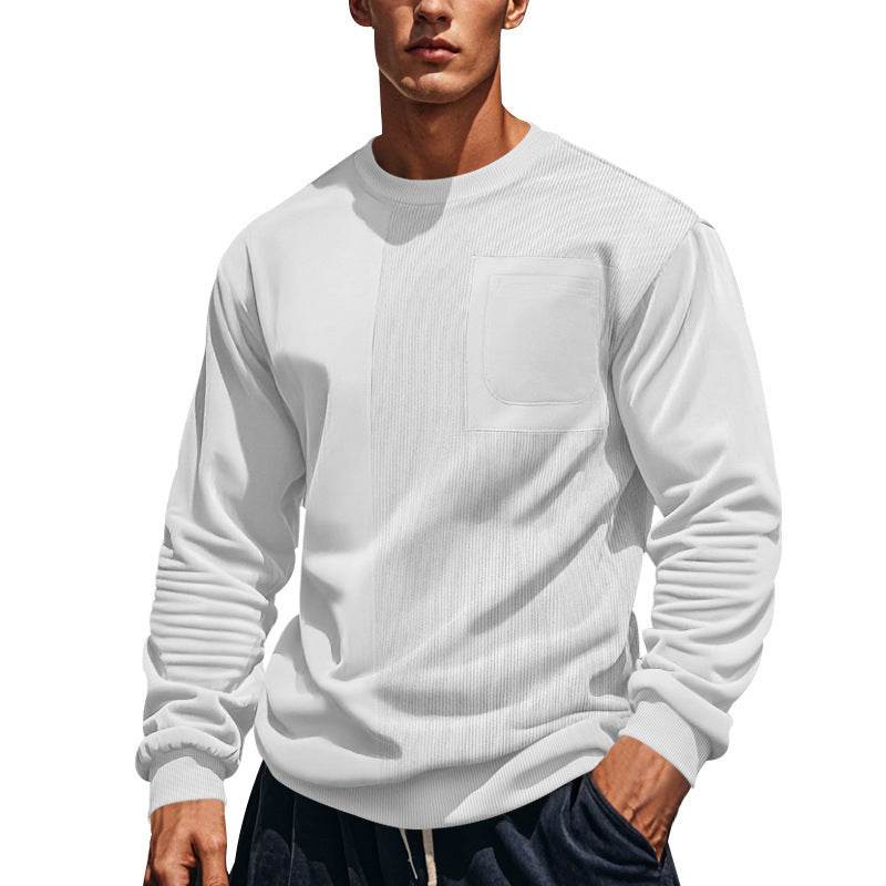 Patchwork Round Neck Men's Casual Sweatshirt - MYLUXURY LANE ENTERPRISE