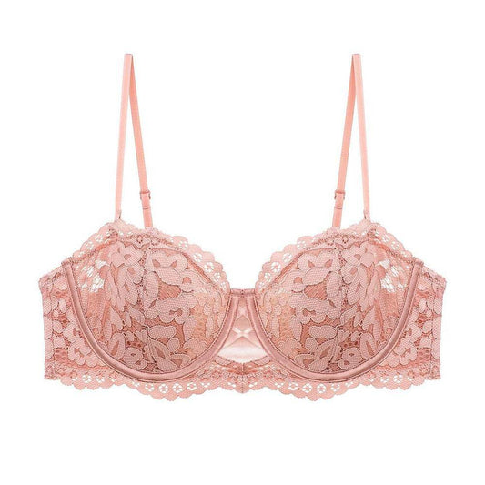 French Style Sexy Lace Bra Embroidered Soft Steel Ring Thin Cotton Bra - MYLUXURY LANE ENTERPRISE