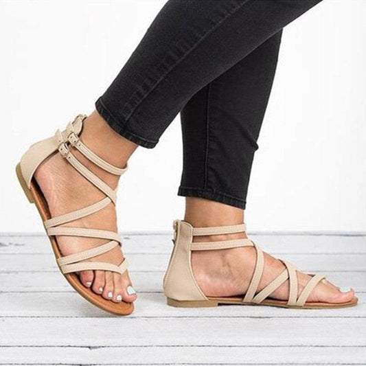 Women's Fashion Simple Cross Strapped Sandals - MYLUXURY LANE ENTERPRISE