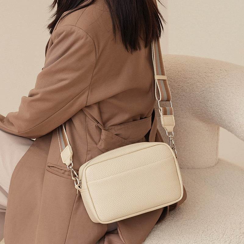 Ladies Trend Solid Color PU Crossbody Shoulder Bag - MYLUXURY LANE ENTERPRISE