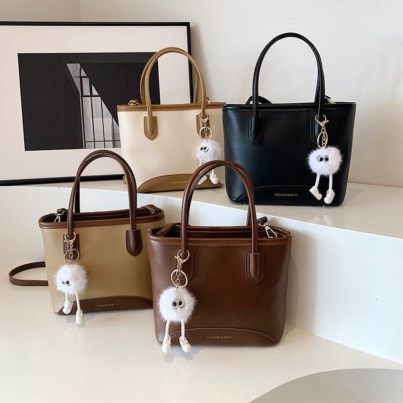 High-grade Contrast Color Messenger Bag Fashion Portable - MYLUXURY LANE ENTERPRISE