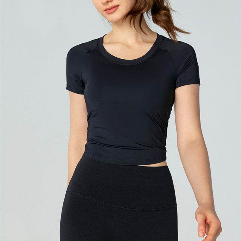 Yoga Clothing Top Women's Semi-fixed Chest Pad Slim Fit - MYLUXURY LANE ENTERPRISE