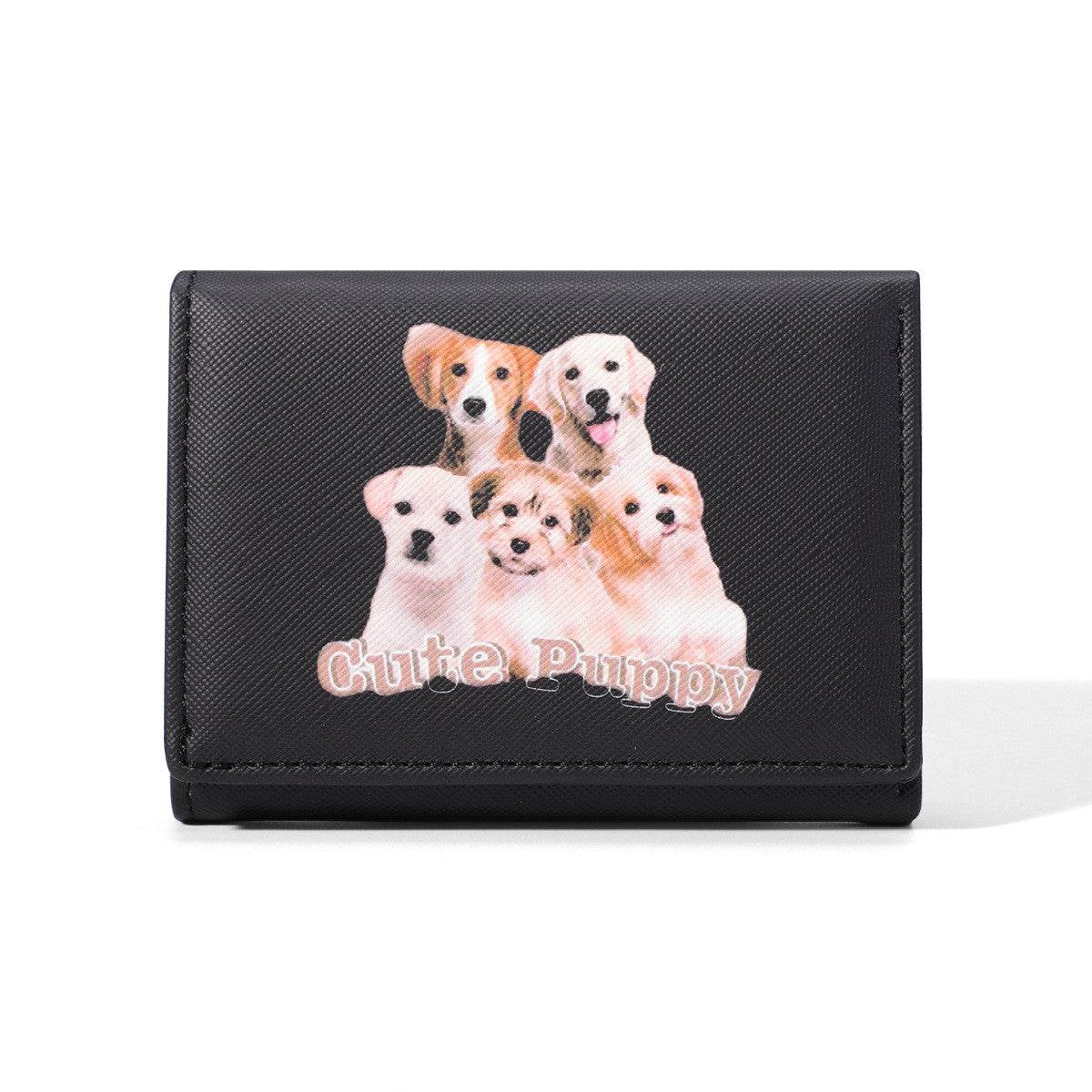 Cute Ladies Card Holder Fashion Cross Pattern Three Fold - MYLUXURY LANE ENTERPRISE