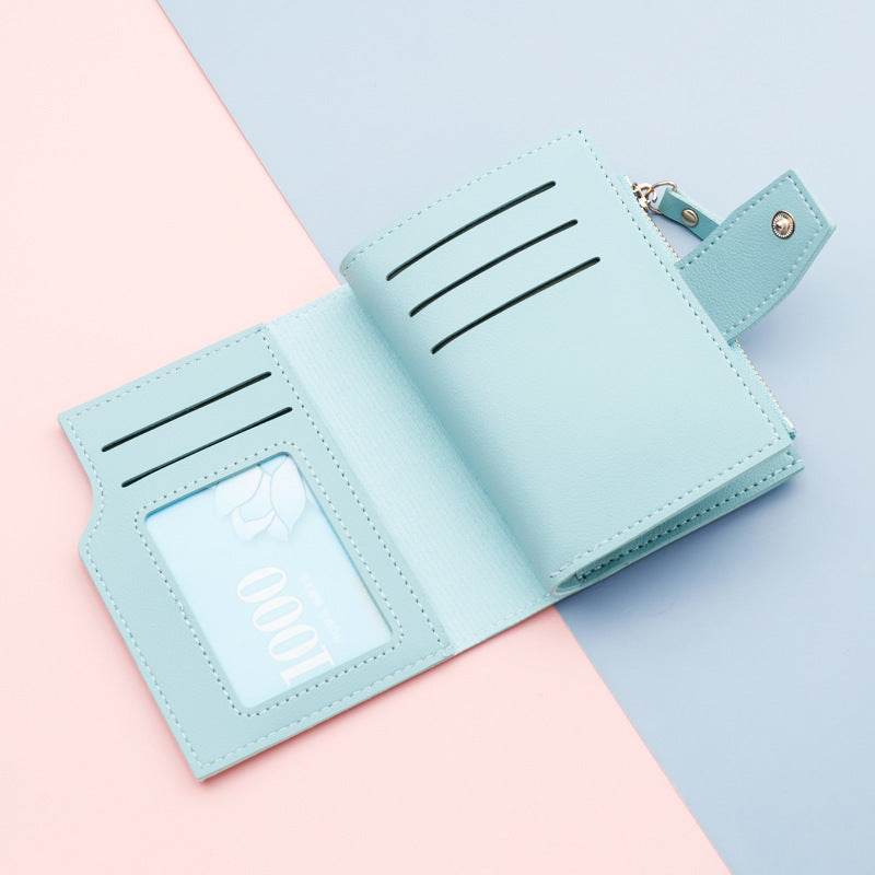 Short Multiple Card Slots Women's Wallet With Zipper - MYLUXURY LANE ENTERPRISE