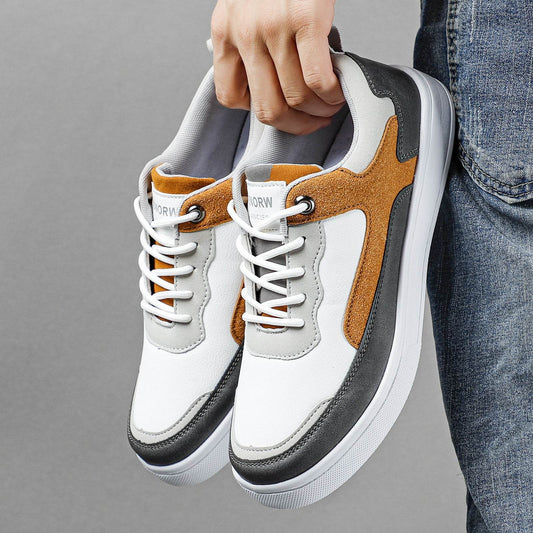 Men's Stylish And Lightweight Leather Surface Color Matching Casual Shoes - MYLUXURY LANE ENTERPRISE