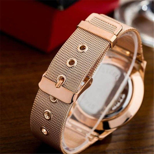 Fashion Alloy Belt Mesh Watch Unisex women's watches Minimalist Style Quartz Watch relogio feminino saat Watches for women - MYLUXURY LANE ENTERPRISE