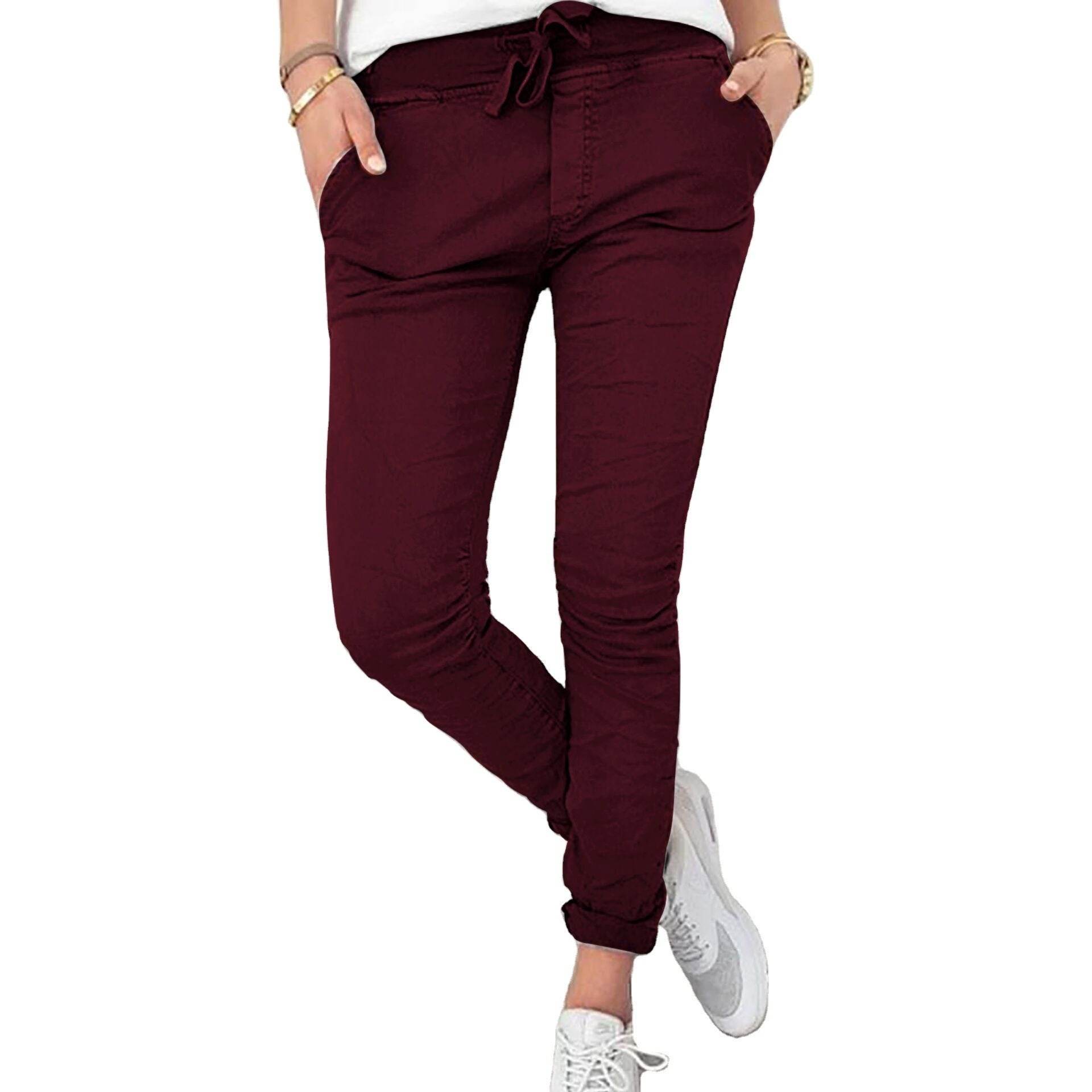 Women's Fashion Casual Slim Fit Skinny Elastic Pants - MYLUXURY LANE ENTERPRISE