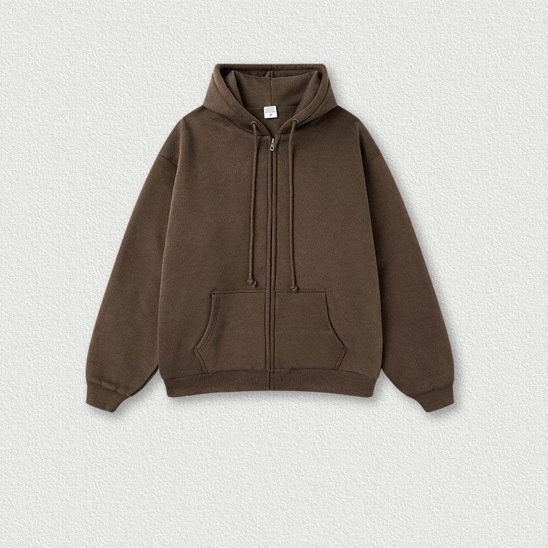 Men's Fashion Solid Color Zipper Sweater Jacket - MYLUXURY LANE ENTERPRISE