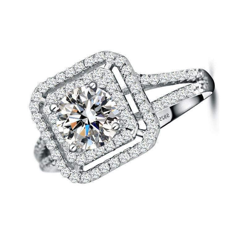 1 carat simulation diamond couple wedding ring - MYLUXURY LANE ENTERPRISE