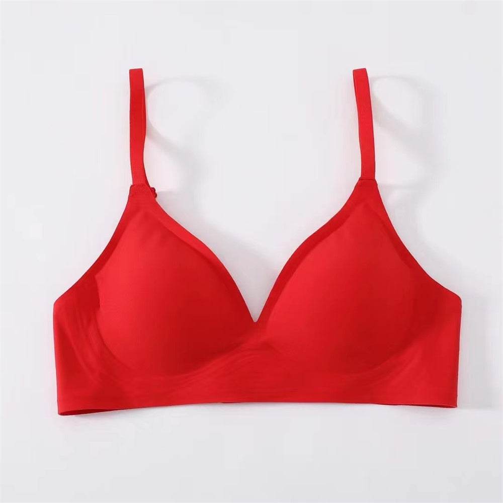 Korean Naked Extended Bra Set Ladies' Traceless Rim-free Underwear Thickened Small Breasts Gathering - MYLUXURY LANE ENTERPRISE