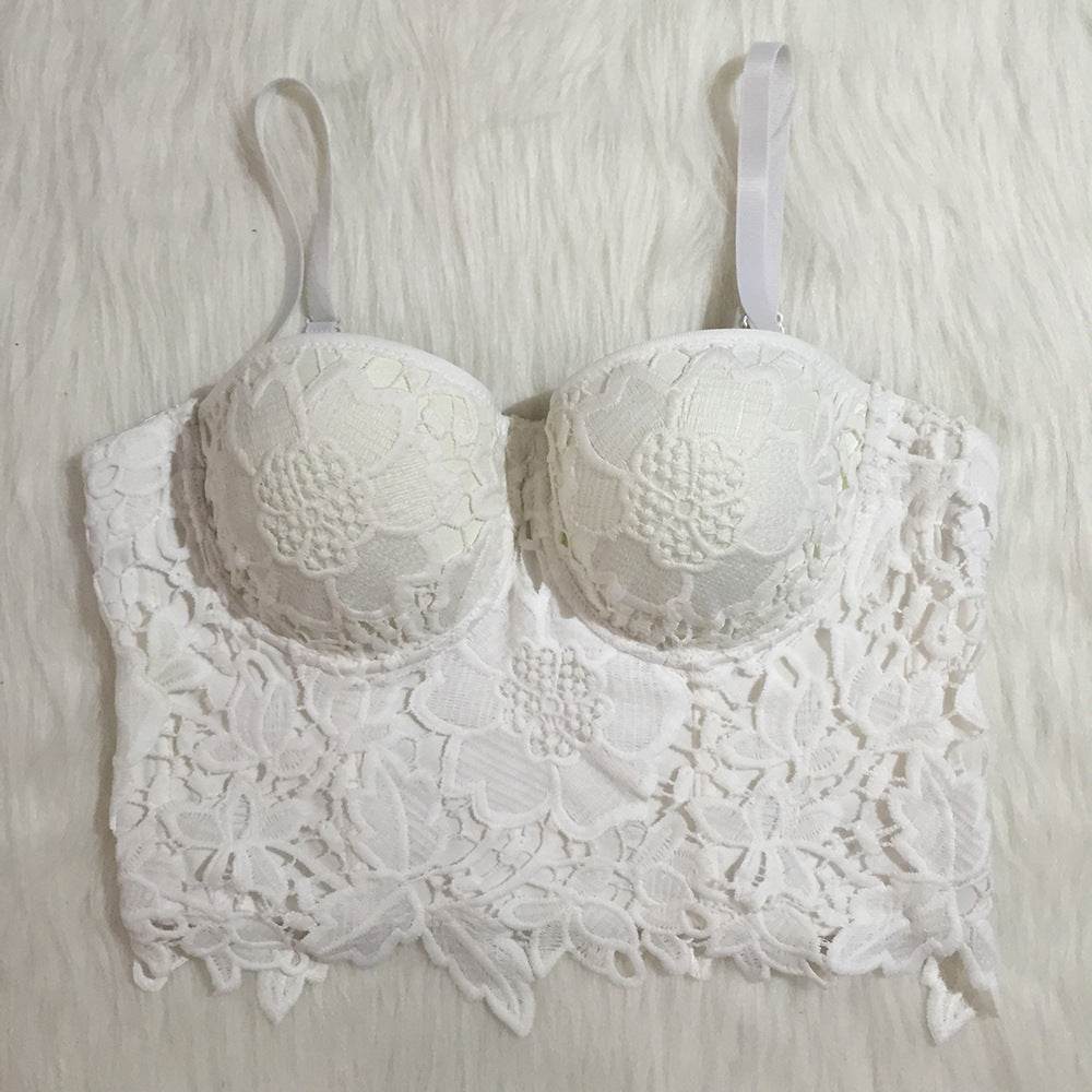 Lace cropped slim sling bra - MYLUXURY LANE ENTERPRISE