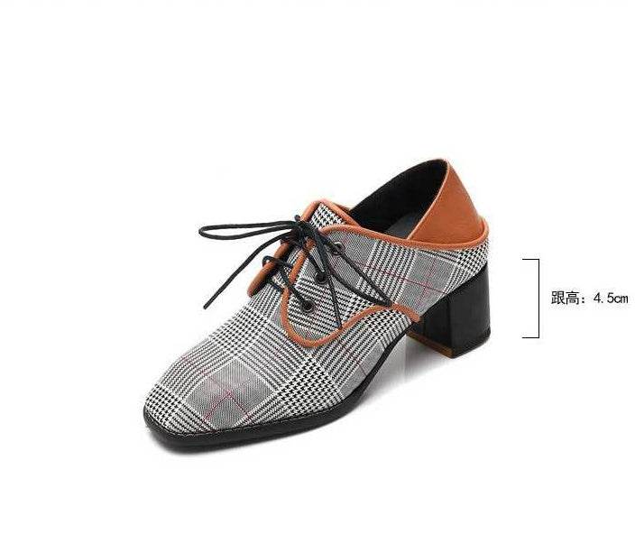 Spring new single shoes women wear lazy shoes with thick with laced cloth British wind wild women shoes - MYLUXURY LANE ENTERPRISE