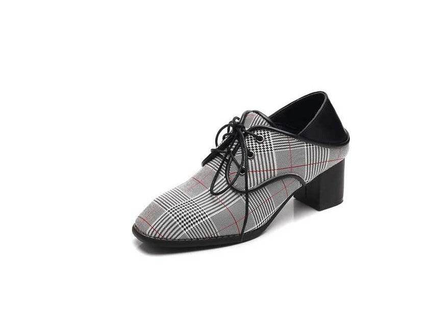 Spring new single shoes women wear lazy shoes with thick with laced cloth British wind wild women shoes - MYLUXURY LANE ENTERPRISE