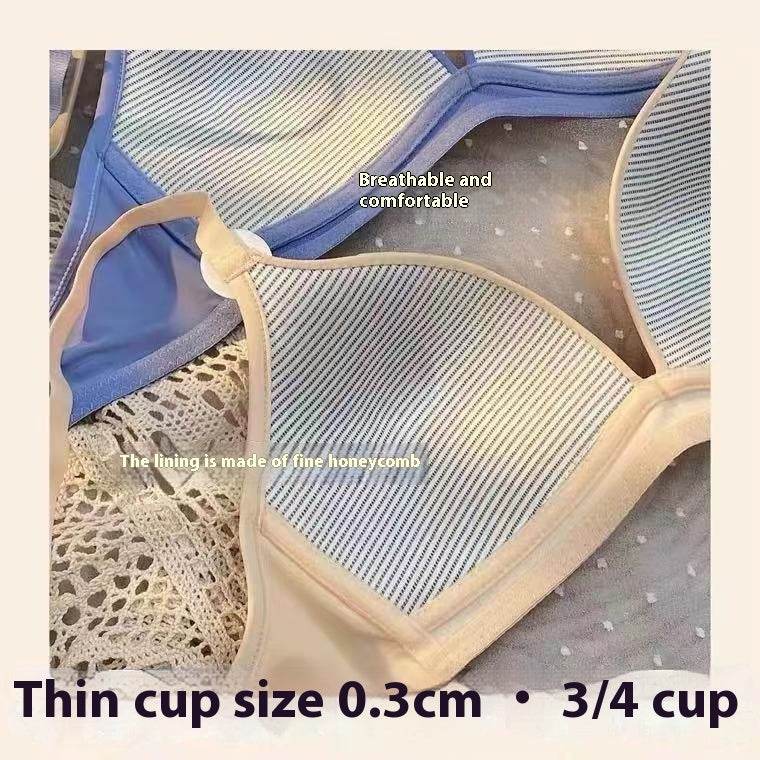 Solid Color Thin Triangle Cup Without Steel Ring Comfortable Push Up Bra - MYLUXURY LANE ENTERPRISE