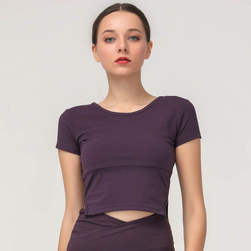Casual nylon short sleeve yoga wear - MYLUXURY LANE ENTERPRISE