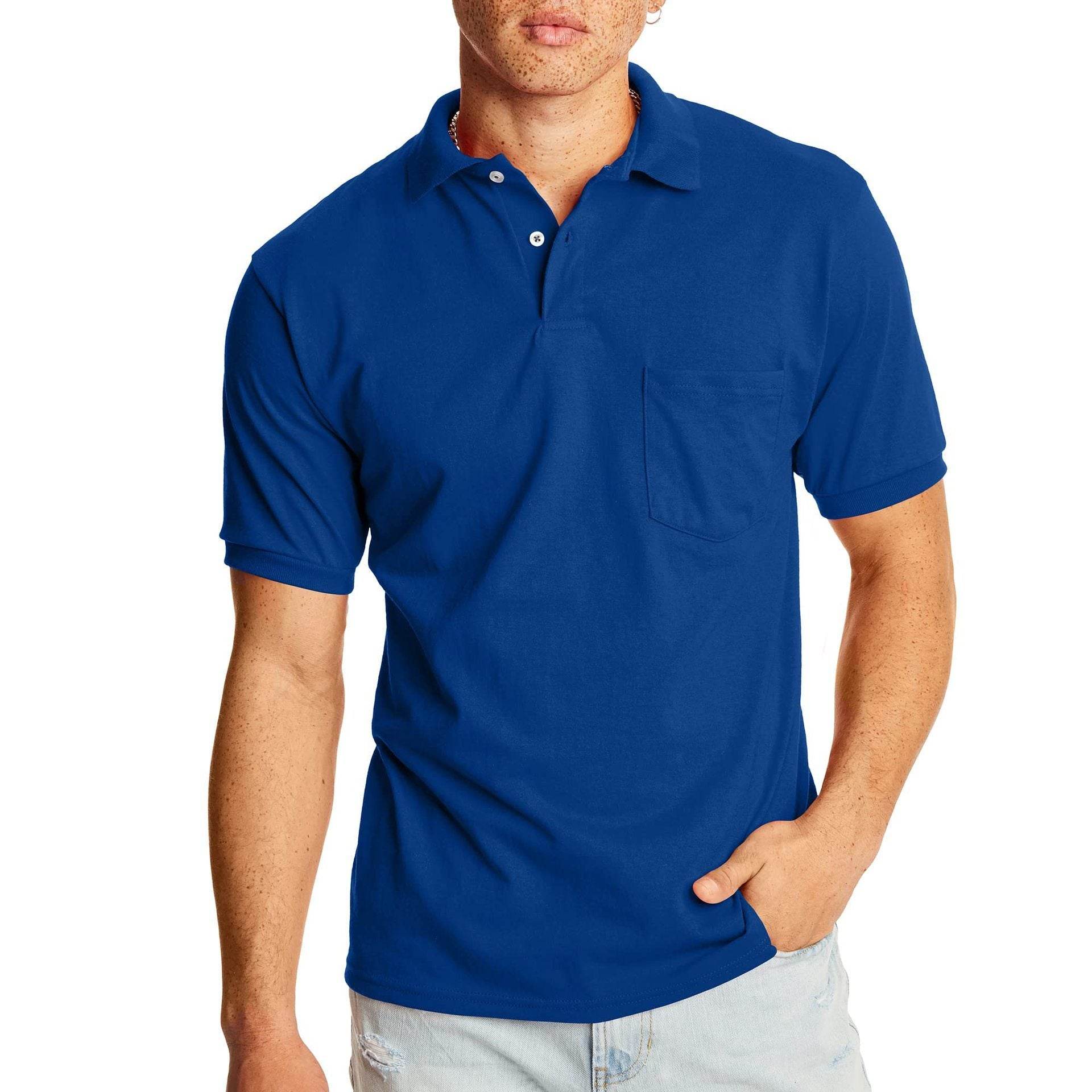 Men's Business Casual Solid Color Pocket Polo Shirt Short Sleeve Plus Size T-shirt - MYLUXURY LANE ENTERPRISE